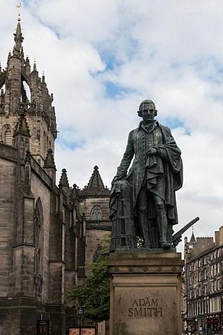 A statue of Adam Smith in Edinburgh’s High Street