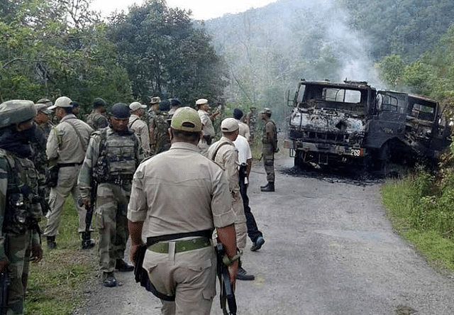 Vehicle attacked by insurgents. (Representative  image)