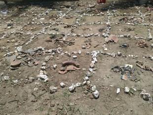 Artefacts from the excavation site.