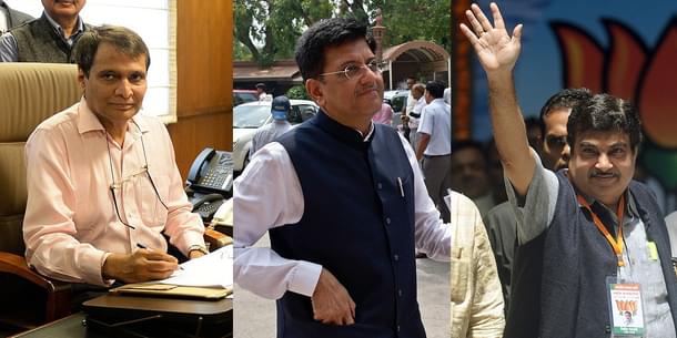 Suresh Prabhu, Piyush Goyal and Nitin Gadkari