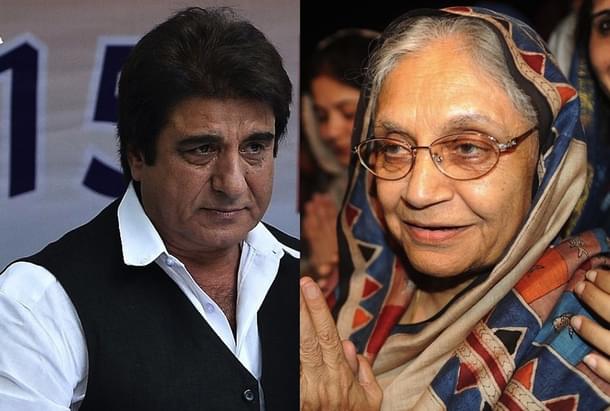 Raj Babbar and Sheila Dikshit 