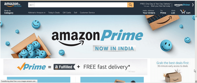 Amazon India announcing the launch of Prime (26 July 2016)