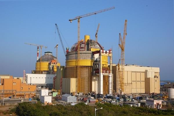 Two Pressurized Water Reactors (PWRs) under construction at the Kudankulam nuclear power plant, India. (Petr Pavlicek/IAEA)