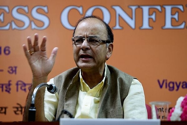 Finance Minister Arun Jaitley speaking at an event. (MONEY SHARMA/AFP/Getty Images)