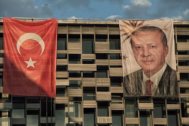 An Erdogan poster in Turkey. (Kursat Bayhan/Getty Images) 