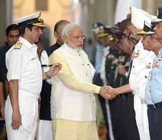 PM with the Indian defence forces 

