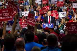 

Republican Presidential candidate Donald Trump addresses supporters at the James A. Rhodes Arena on 22 August 2016 in Akron, Ohio. (Angelo Merendino/Getty Images)