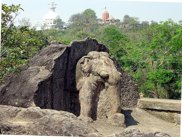 
Dhauli rock edict of Ashoka near Bhubaneshwar. Dhauli is located in the 
ancient territory of Kalinga which was part of the Mauryan Empire and 
part of the important trade routes of the time

 Photo credit: WikiMedia Commons.