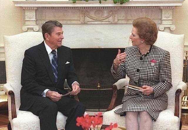 President of the United States Ronald Reagan and British Prime Minister Magaret Thatcher at the White House, 16 November 1988. Photo: Wikimedia Commons