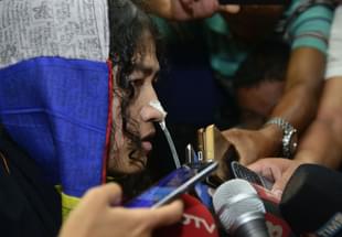 Irom Sharmila is defeated by incumbent Chief Minister Okram Ibobi Singh in Manipur state assembly election 2017. (STR/AFP/Getty Images)