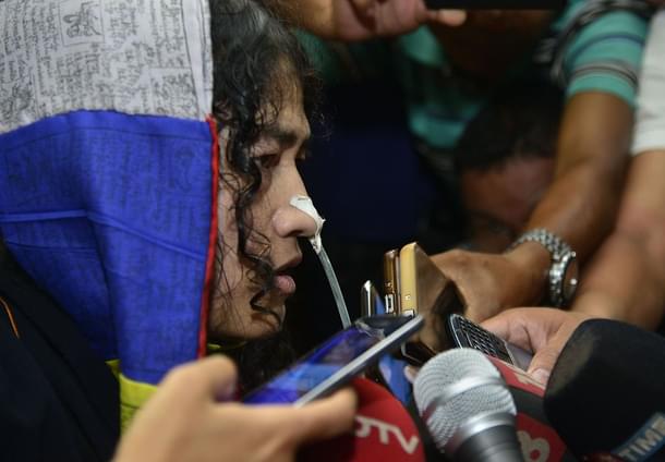 Irom Sharmila is defeated by incumbent Chief Minister Okram Ibobi Singh in Manipur state assembly election 2017. (STR/AFP/Getty Images)