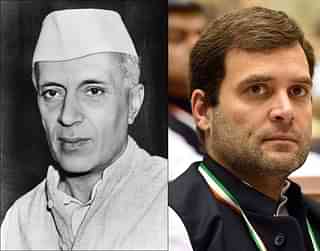 Nehru (L) and Rahul Gandhi&nbsp;