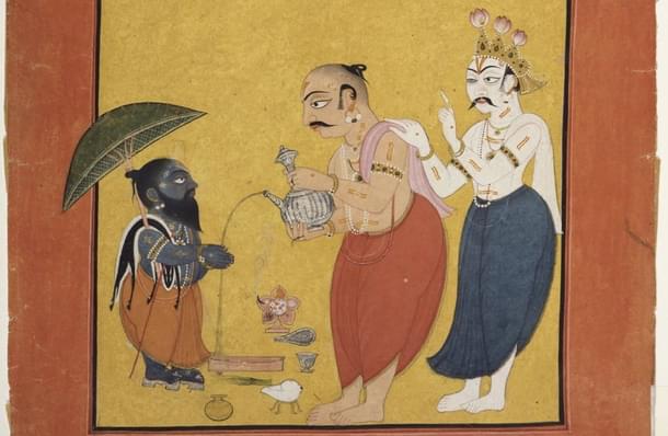 A scene from the Vamana avatar story 