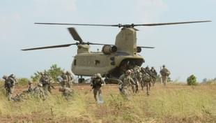 Philippines and the US troops at a joint military exercise. 