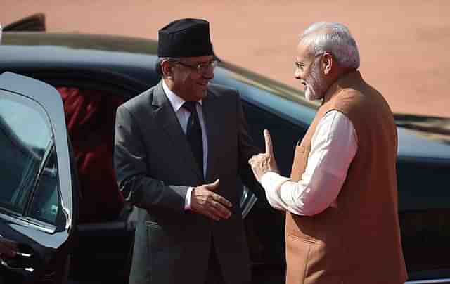 Prime Minister Narendra Modi with Pushpa Kamal Dahal 'Prachanda' (Getty Images)