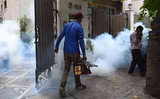 An Indian municipal worker
fumigates a residential area to kill disease-spreading mosquitoes in New Delhi.
Photo credit: MONEY SHARMA/AFP/GettyImages