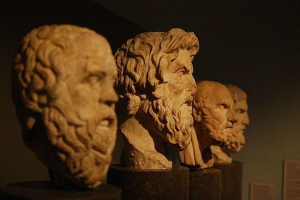 Sokrates, Antisthenes, Chrysippos, Epikouros (Wikimedia Commons)&nbsp;