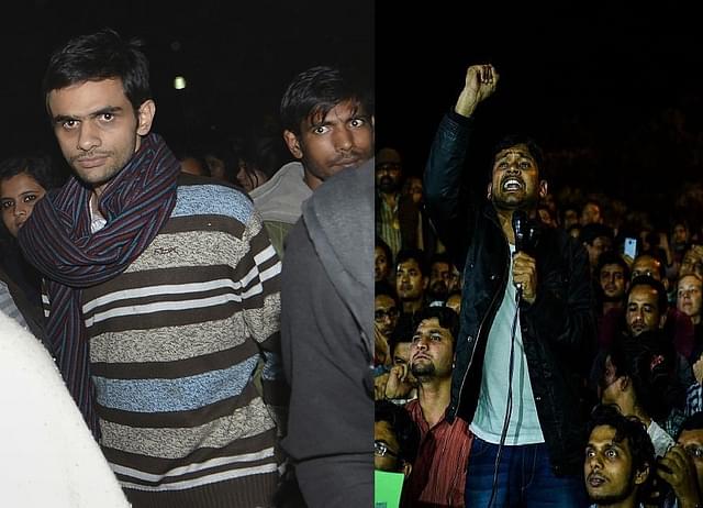 Umar Khalid (L) and Kanhaiya Kumar (R) (Picture By: 
STRDEL/AFP/Getty Images)