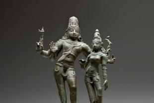 One of the plundered valuables: Vishnu with Lakshmi 