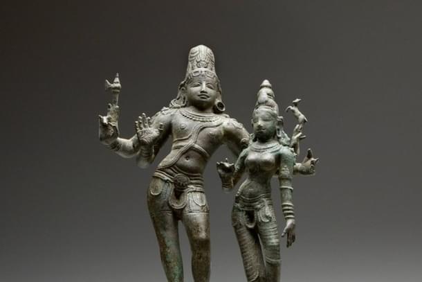 One of the plundered valuables: Vishnu with Lakshmi 