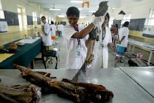A scene from a medical college (NOAH SEELAM/AFP/Getty Images) 