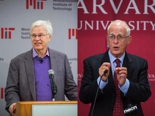 Bengt Holmstrom and Oliver Hart. Photo credit: GettyImages