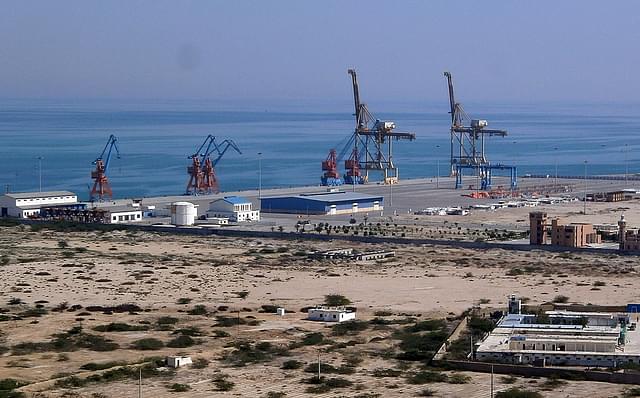 The construction site at Gwadar port in the Arabian Sea (BEHRAM BALOCH/AFP/Getty Images)