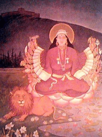 Śārikā Devī (painting by Veer Munshi)