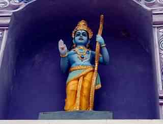 Lord Rama statue at Venkateswara Temple in Midhilapuri VUDA colony, Visakhapatnam (N Aditya Madhav/Wikimedia Commons)