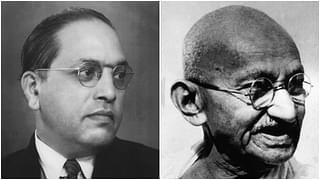B R Ambedkar and Mahatma Gandhi