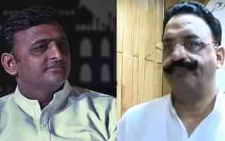 Akhilesh Yadav and Mukhtar Ansari&nbsp;