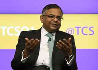 Chandrasekaran speaks
during a news conference in Mumbai. Photo credit: PUNIT PARANJPE/AFP/GettyImages