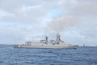 INS Kolkata, a Project 15A - the same class as Chennai - guided missile destroyer. (Indian Navy)