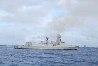 INS Kolkata, a Project 15A - the same class as Chennai - guided missile destroyer. (Indian Navy)