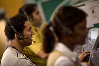 Operators take calls at a call-centre in Gurgaon. Representative Image. (FINDLAY KEMBER/AFP/GettyImages)