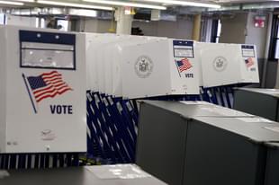 A US election booth (Drew Angerer/Getty Images) 
