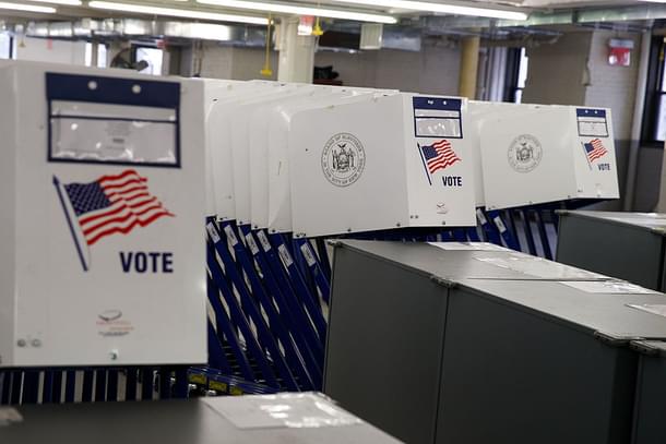 A US election booth (Drew Angerer/Getty Images) 