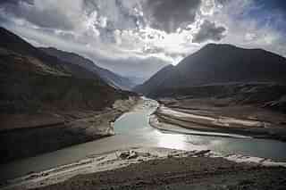 
The confluence of the Indus river, left, and the Zanskar river at
 Sangam. Photo credit: Daniel Berehulak/GettyImages