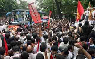 A CPI (M) protest in Kolkata (DESHAKALYAN CHOWDHURY/AFP/Getty Images)