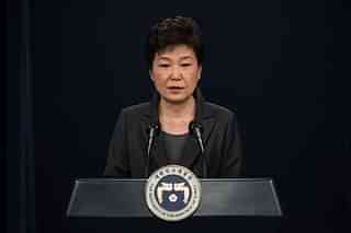 South Korean President Park Geun-Hye speaks during an address to the nation. Photo credit: Ed Jones-Pool/Getty Images