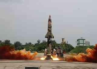 File photo of a Prithvi-II missile being test fired. (Photo: DRDO)
