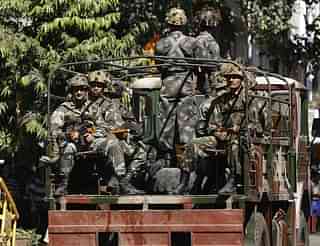 
Indian Army soldiers. Photo credit should 
read SAJJAD HUSSAIN/AFP/GettyImages

