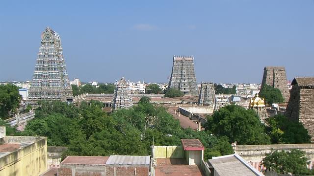 View of the Madurai Meenakshi temple. (Fraboof/Flickr/Wikimedia Commons)