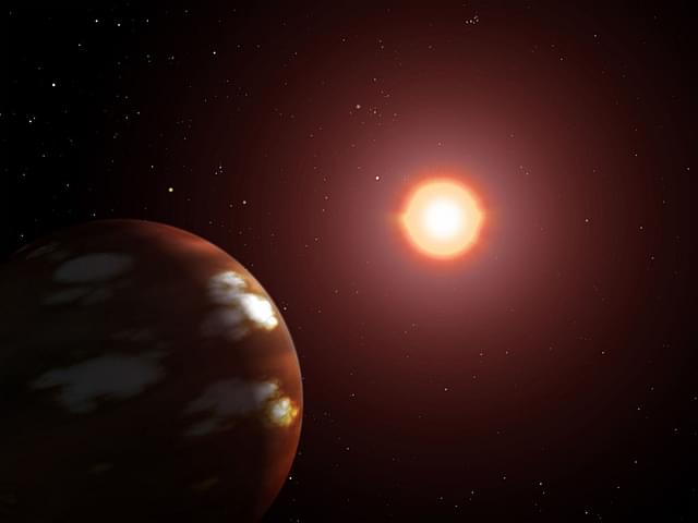  
An undated illustration shows a 
representation of a newly-discovered Neptune-sized planet. Photo credit: NASA Illustration/GettyImages