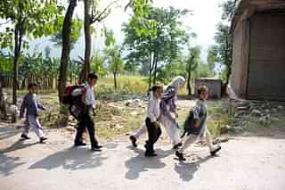 Kashmiri schoolchildren.