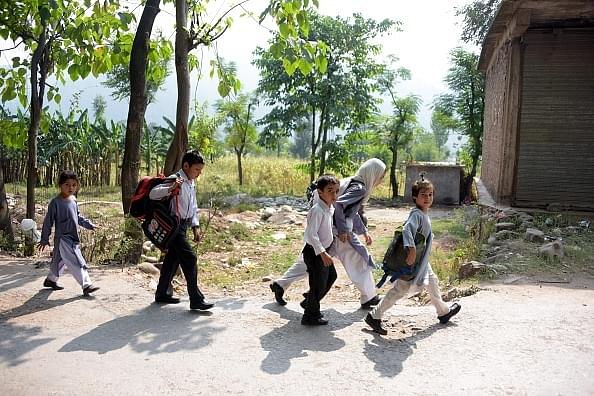 Kashmiri schoolchildren.