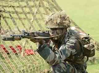 An Indian Army soldier  (SAM PANTHAKY/AFP/Getty Images)