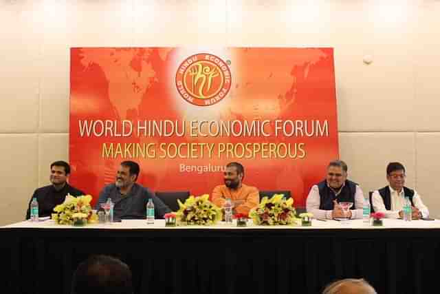 A previous World Hindu Economic Forum event held in Bengaluru (Photo: <a href="https://www.facebook.com/swamivigyananandji/photos/a.1526121460955372.1073741827.1488256614741857/1784670768433772/?type=3&amp;theater">Facebook</a>)