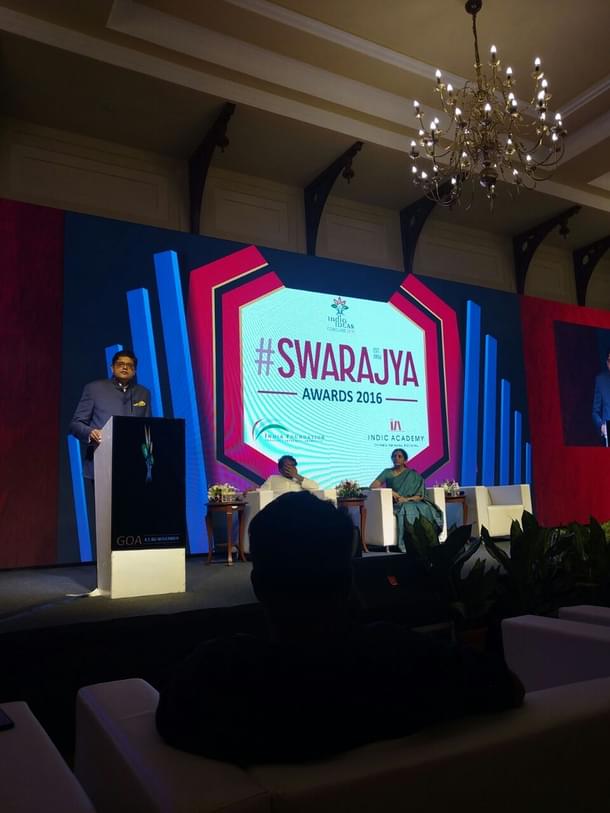 Jay Panda making his acceptance speech