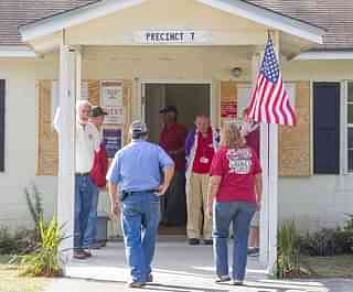 

 Voters arrive at the Wakulla County Polling House in Crawfordville, Florida.  Photo credit: Mark Wallheiser/GettyImages